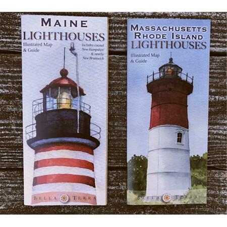 BELLA TERRA MAPS New England Lighthouses Map Pack L10090F